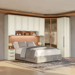 Roupeiro Modulado Santos Andira Doce Vida 6 Peças Portas com Vidro